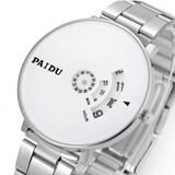 Stainless Steel White Dial Analogue Men's & Boy's Watch - Silver, Pack Of 1