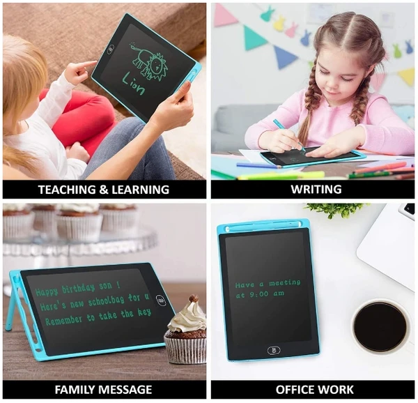 LCD Writing Pad Tablet Birthday Gift for Boys and Girls 8.5 Inch Digital Slate for Kids Learning Educational Toys Painting Smart Drawing Board Portable, (Assorted Color) - Pack Of 1, Digital Writting Pad