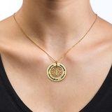 Father Care 18K Plated Family Tree of Life Necklace With One Year Warranty  - Male & Female, Pack Of 1, Gold