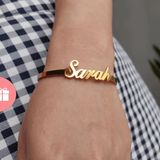 Father Care Personalised Name Bracelet (1 Year Warranty) - Gold, Pack Of 1, Male & Female
