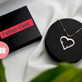 Father Care  Infinity Heart Couple Name Necklace (1 Year Warranty) - Box Chain, Gold, Pack Of 1