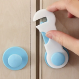 Musvika Baby Proofing Child Safety Cabinet Lock with Adhesive(Blue-White Colour) - Pack of 2, Toddler