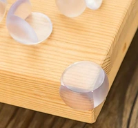 Musvika Baby Proofing Silicon Round Corner Guards-Use for Aquariums,Coffee Tables, Countertops and More with Adhesive Tape - White, Pack of 4, Toddler