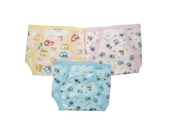 Musvika Baby Reusable PVC Plastic Diaper / Nappy With Hook and Loop Tape - Pack Of 3, Toddler