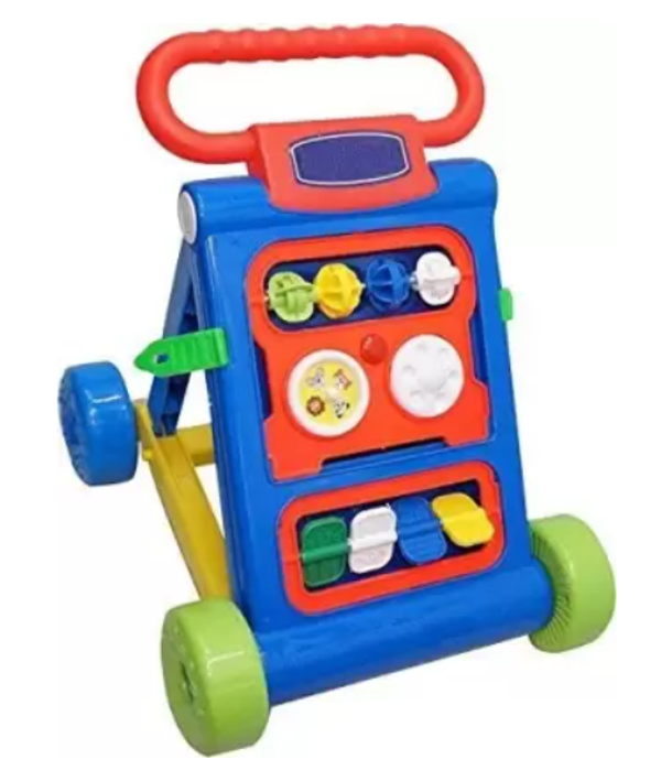 Musvika baby tone Musical Activity Walker With Parent Rod  (Multicolor) - Toddler