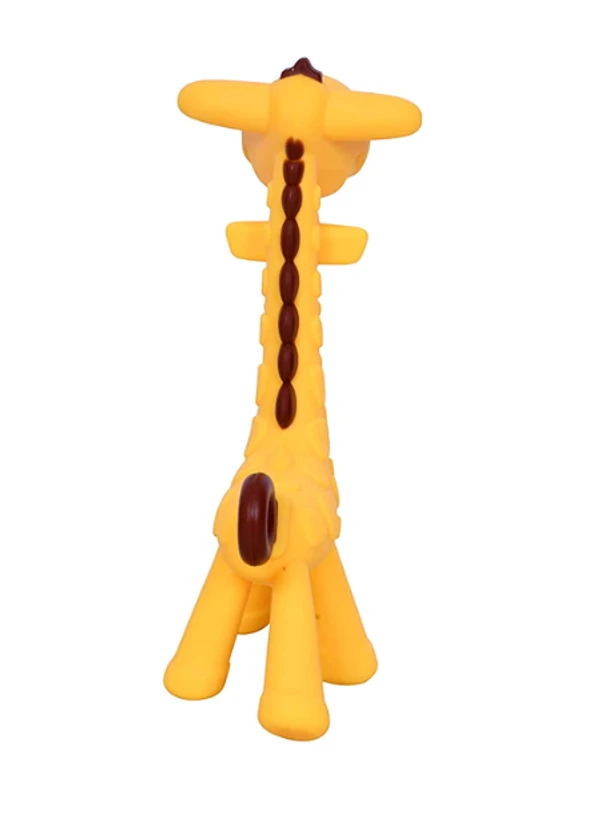 Musvika BPA Free Silicone Giraffe Baby Teether Toy with Storage Case, for 3 Months Above Infant Sore Gums Pain Relief and Baby Shower, Teething Toys - Toddler