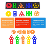Musvika Building Blocks for Kids ,Smart Activity Fun and Learning Assemble Blocks Best Gift Toy Block Game for Kids/Boys/Children (5 pcs Set Geometric) - Toddler
