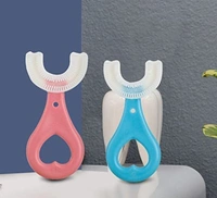 Musvika U Shaped Toothbrush for Kids Manual Whitening Toothbrush Silicone Brush Head for Kids Children Infant Toothbrush For 2-6 Years Mouth-Cleaning - Pack of 2, Toddler