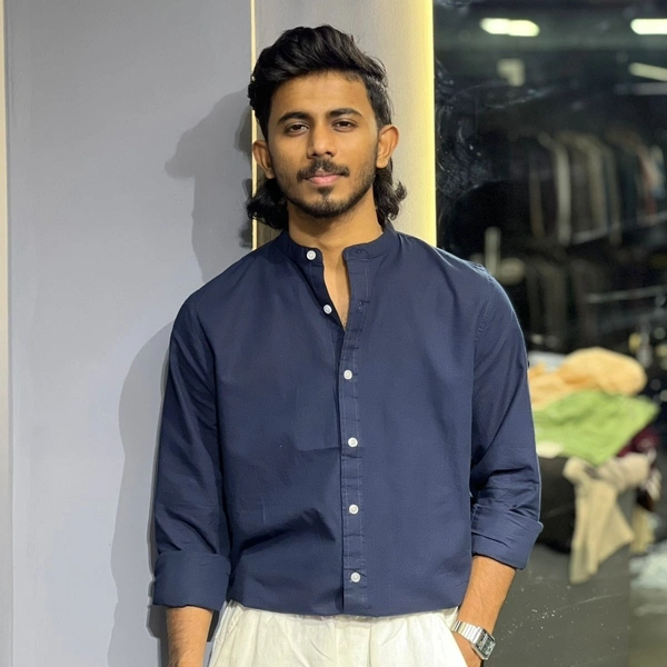 Chinese collar linen shirt (S,XL)