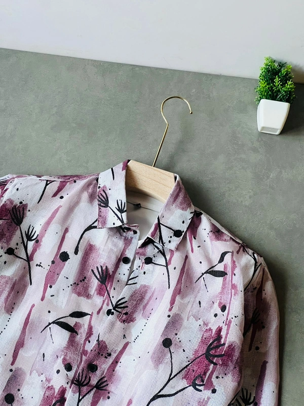 Jute fabric  Full sleeve Shirt (M)