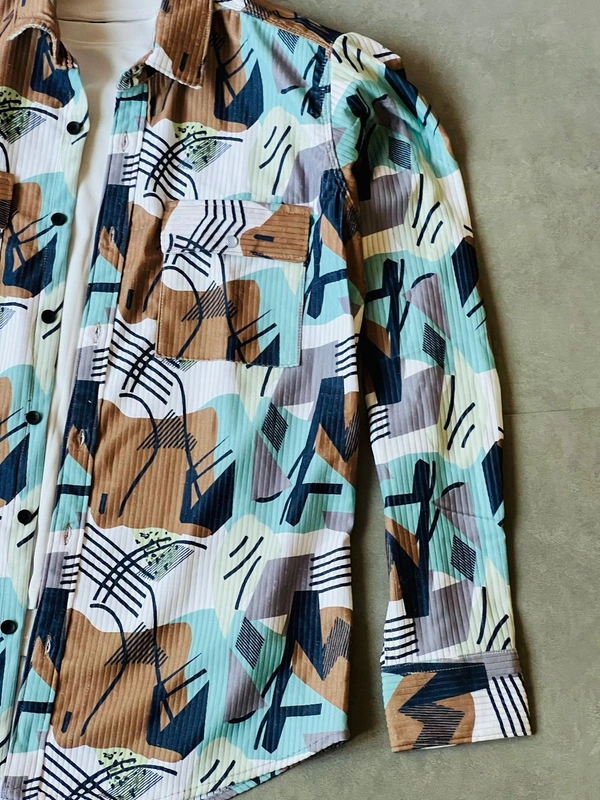 Corduroy Full Sleeve Shirt (XXL)