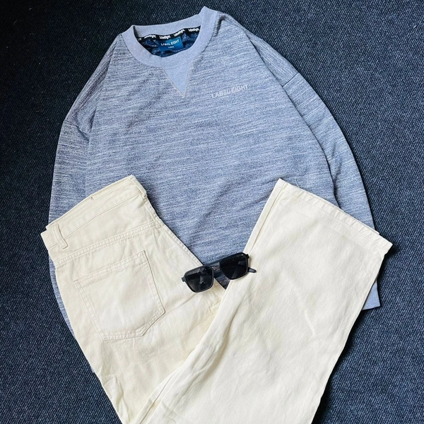 Full Sleeve T Shirt + Baggy Jeans +Sunglass Free (M)