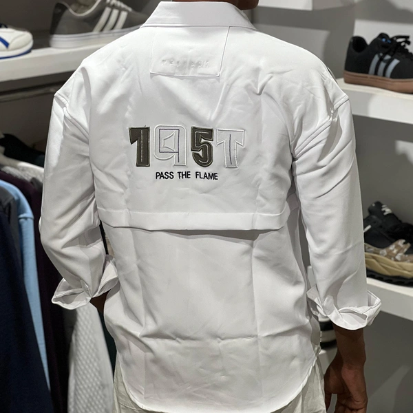 Oversized Backprint Embroidery Shirts (XL)