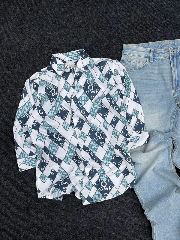 3/4 Sleeve Shirt + Denim Baggy(XS)