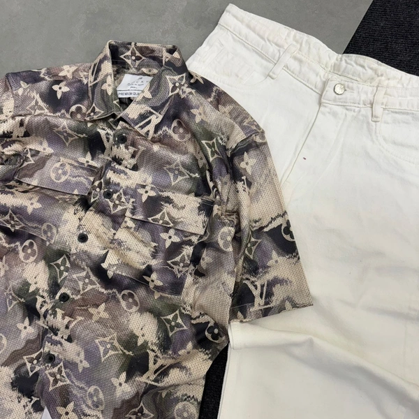 Five Sleeve Shirt + Plain Baggy Combo (XS,S)