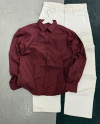 Full Sleeve Shirt + Plain Baggy Combo (XL)