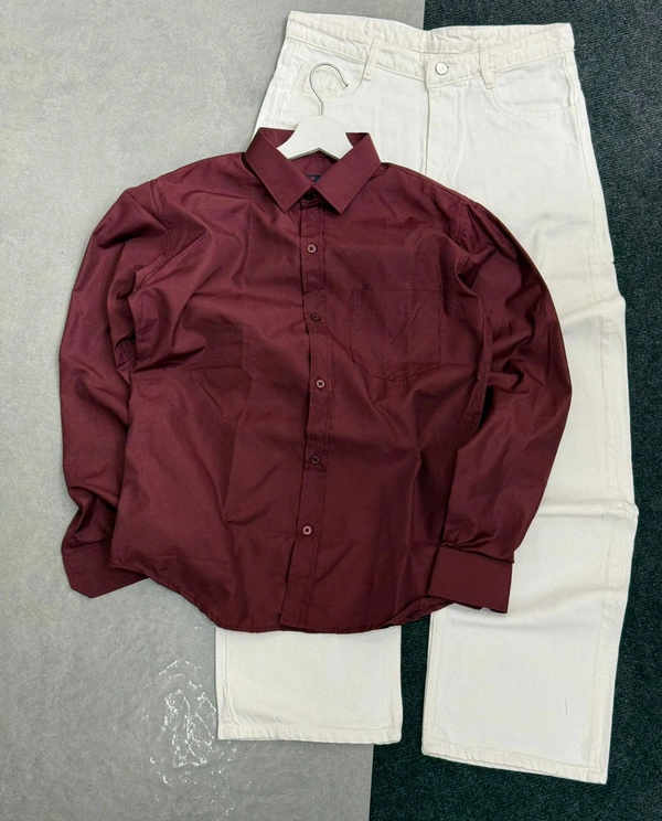Full Sleeve Shirt + Plain Baggy Combo (XL)