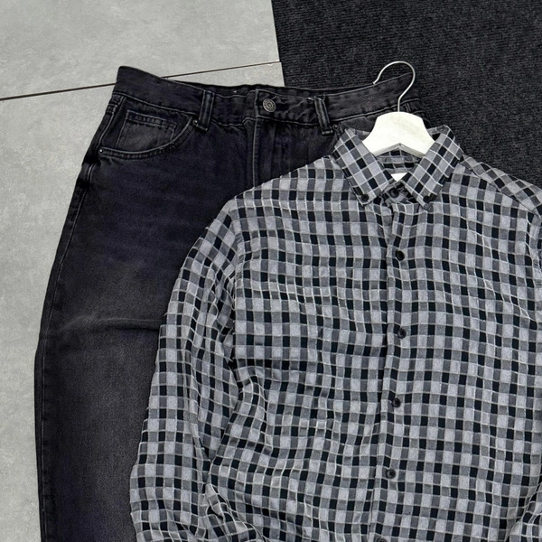 Full Sleeve Shirt + Baggy Jeans Combo (M,L)