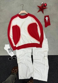 Full Sleeve T-Shirt + Baggy Jeans + Spec + Sock combo (M)
