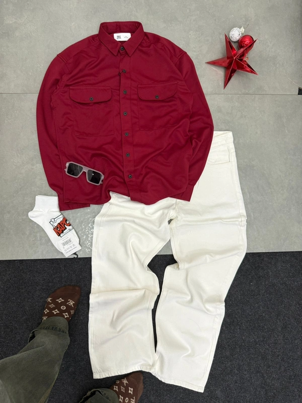 Full Sleeve Shirt + Baggy Jeans + Spec + Sock combo (L)