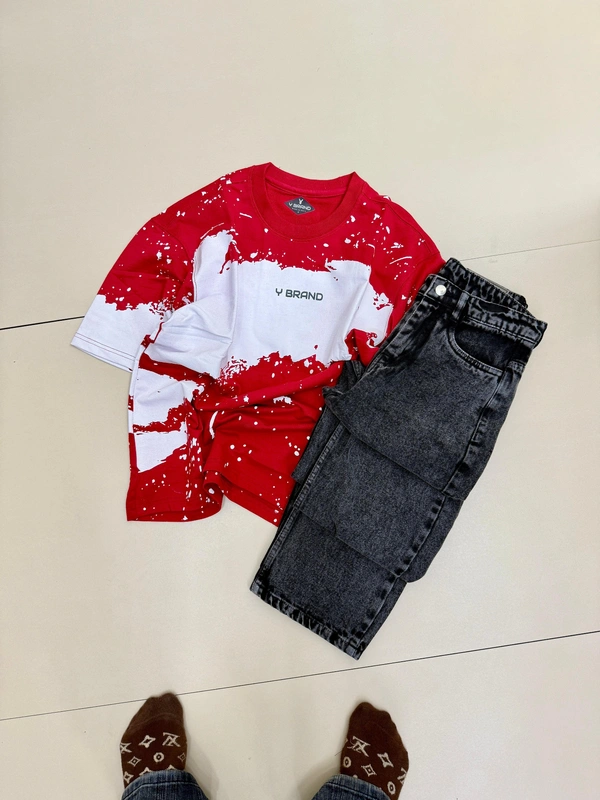 Five Sleeve T Shirt + Baggy Jeans (XS,S,L)