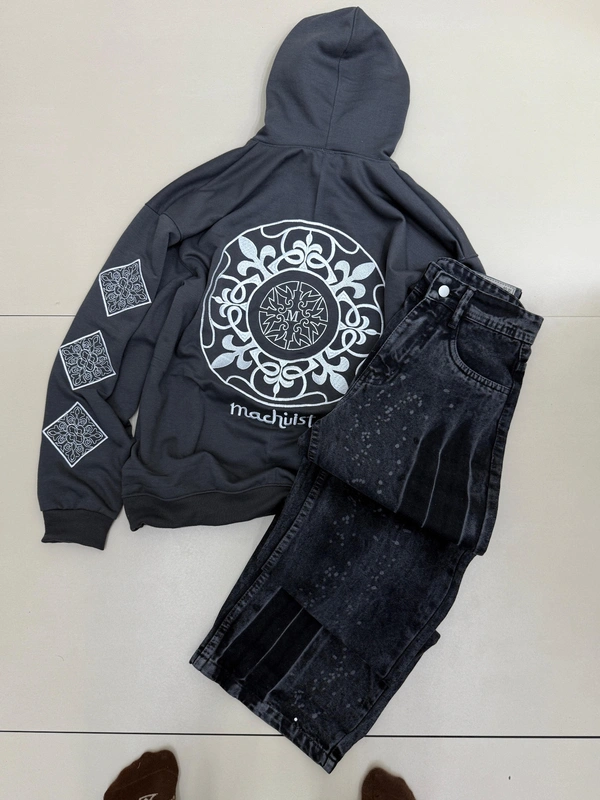 Premium Hoodie + Premium Baggy jeans Combo (S)
