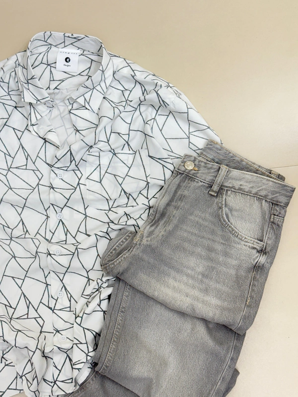 Full Sleeve Shirt + Baggy Jeans combo (M,L,XL,XXL)