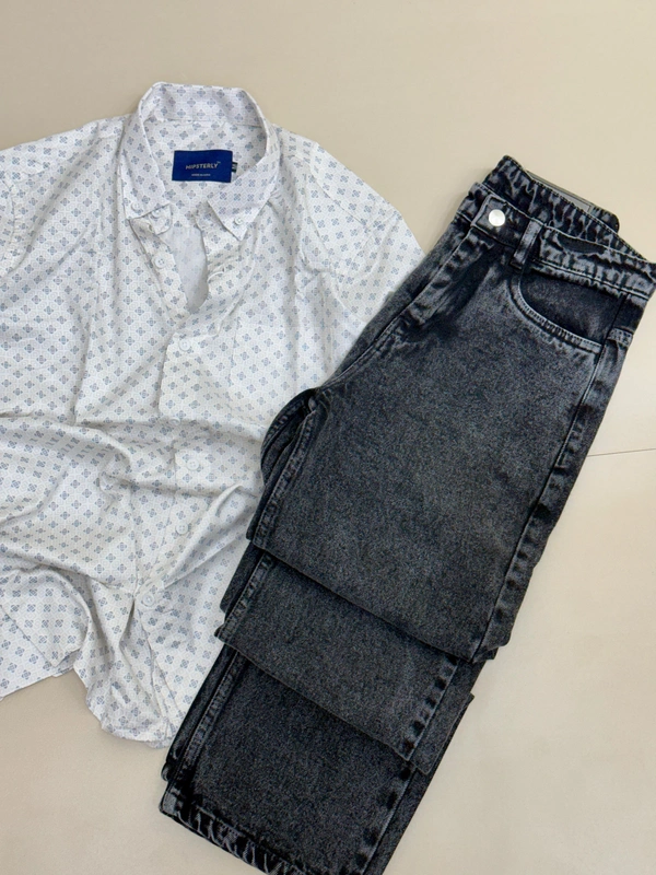 Full Sleeve Shirt + Baggy Jeans combo (M,L,XL)