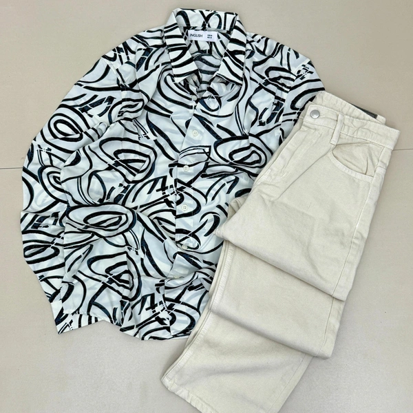 Imported Full Sleeve Shirt + Baggy Jeans Combo (L,XL)