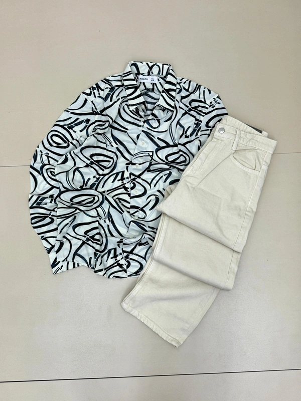 Imported Full Sleeve Shirt + Baggy Jeans Combo (L,XL)