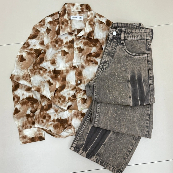 Imported Full Sleeve Shirt + Baggy Jeans Combo (M,L,XL)