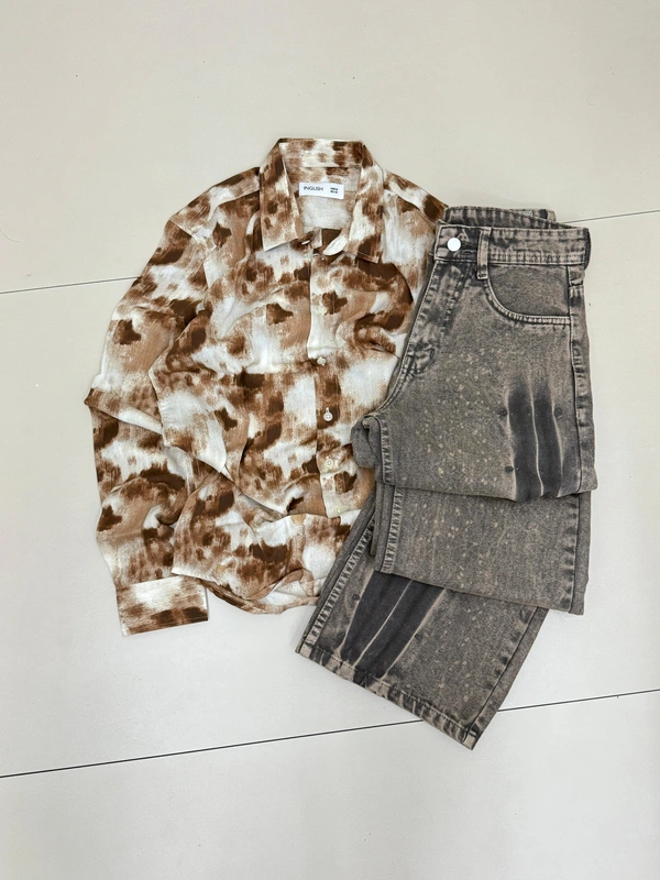 Imported Full Sleeve Shirt + Baggy Jeans Combo (M,L,XL)