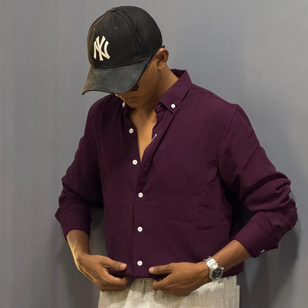 Full Sleeve Plain Shirt (S,M,L,XL)