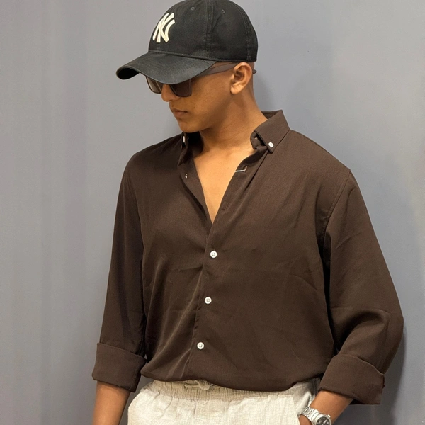 Full Sleeve Plain Shirt (S,M). 