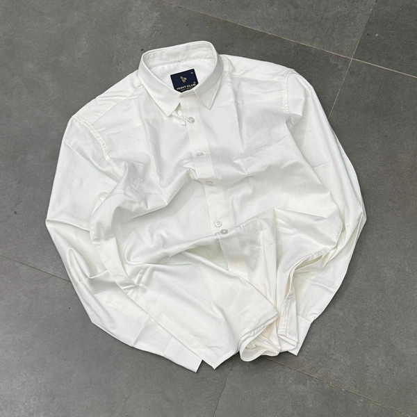 Full Sleeve Plain White Shirt (M,L,XL)