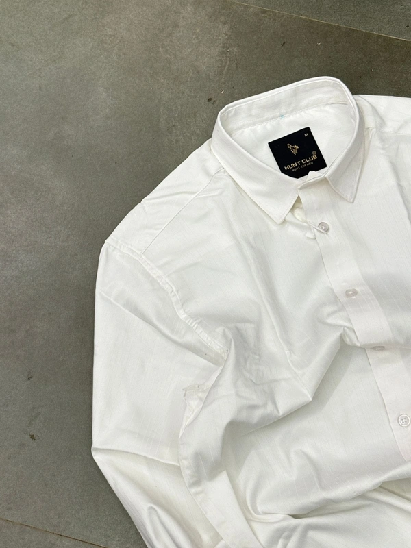 Full Sleeve Plain White Shirt (M,L,XL)