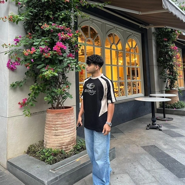 Oversized Premium Metallic Tshirt (S,M,L)
