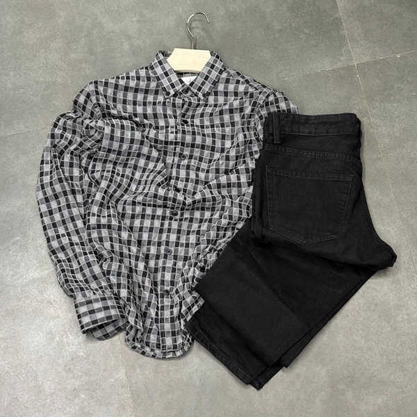 Full Sleeve Shirt + Baggy Jean (L) (30,32)