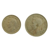 UK Shillings Set of 2 Coins - George 6th King (1947 - 1948)