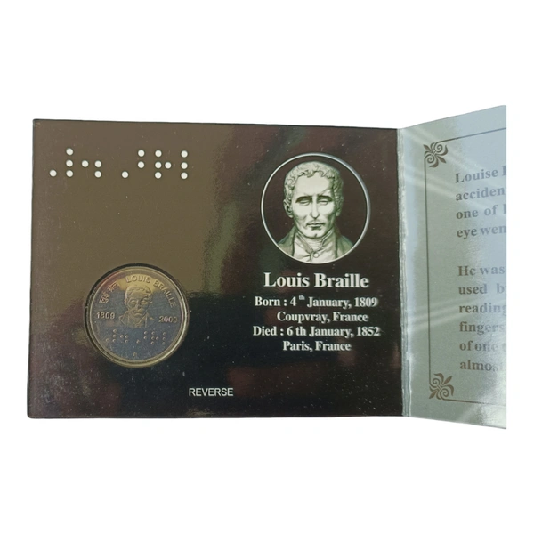 2009 Louis Braille 2 Rupees UNC Set  - Hyderabad