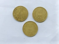 3 Different 5 Rupees Commemorative Coins Set