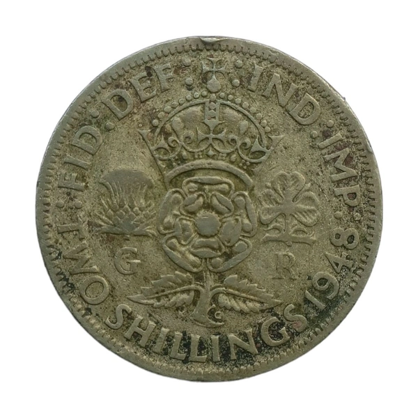 1948 U.K. 2 Shillings Coin