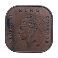 1943 Malaya(Malaysia) 1 Cent Coin (George 6th King)