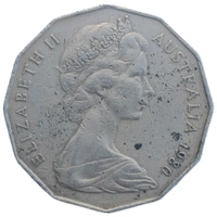 1980 Australia 50 Cents Coin