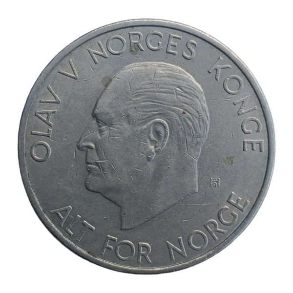 1973 Norway 5 Kroner Coin 