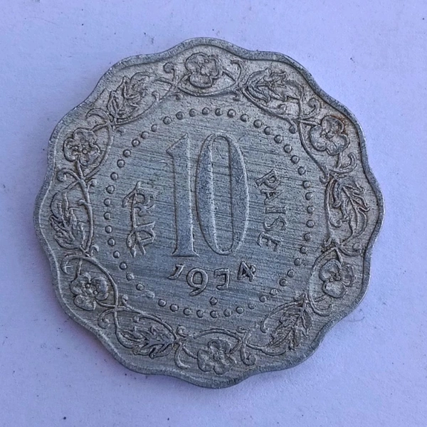 1974 10 Paise Coin 