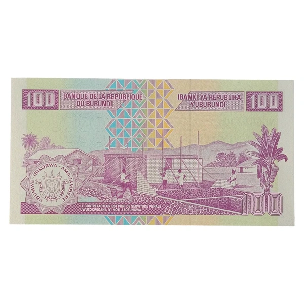 2011 Burundi 100 Francs UNC Note