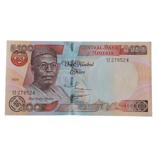 1999 Nigeria 100 Naira UNC Note 