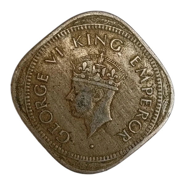 1946 2 Annas Coin - George 6th King 