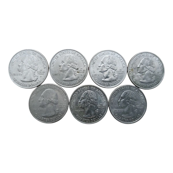 USA 7 Coins Set - Quarter Dollars Set #0002